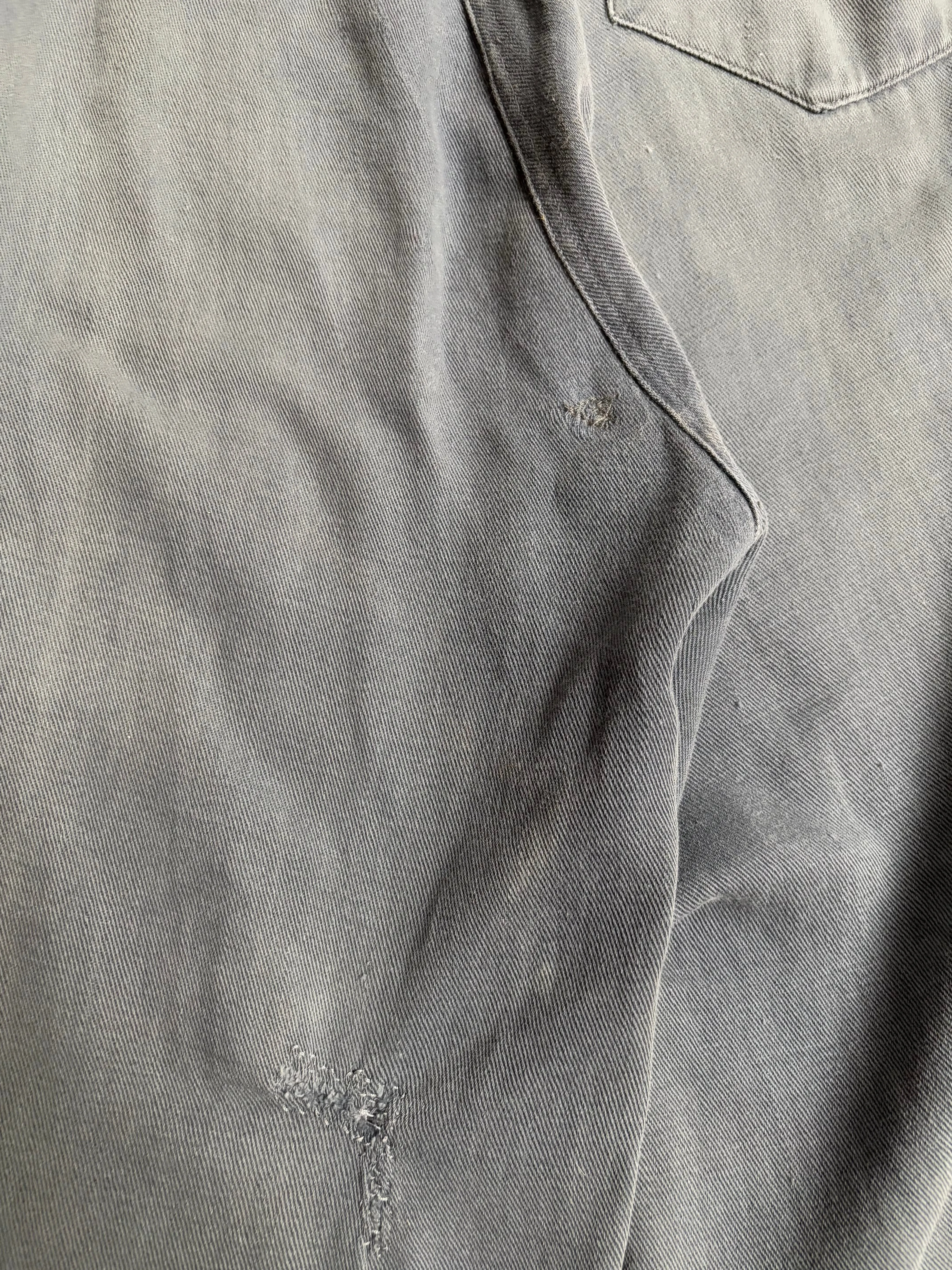 1930s Indigo Side Button Cotton Twill Pants