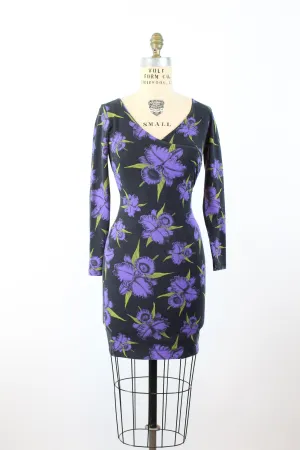 1980s PUNK Betsey Johnson ORCHID PRINT dress xs | new spring summer