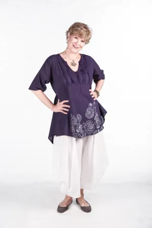 2244 Dawn Clouds Lawn Tunic Violet-P