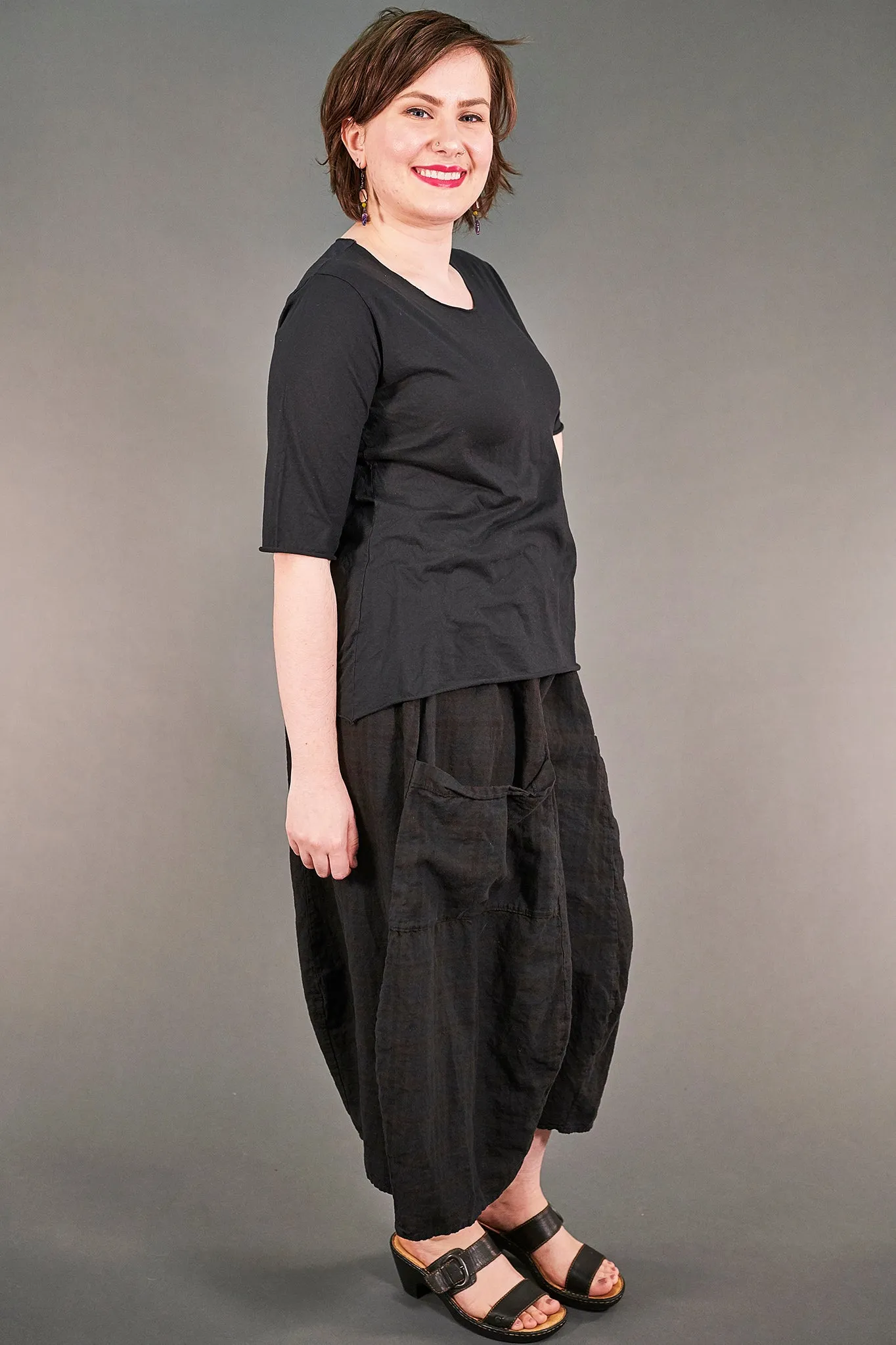 3258 Chopped Pant Magpie Black-U