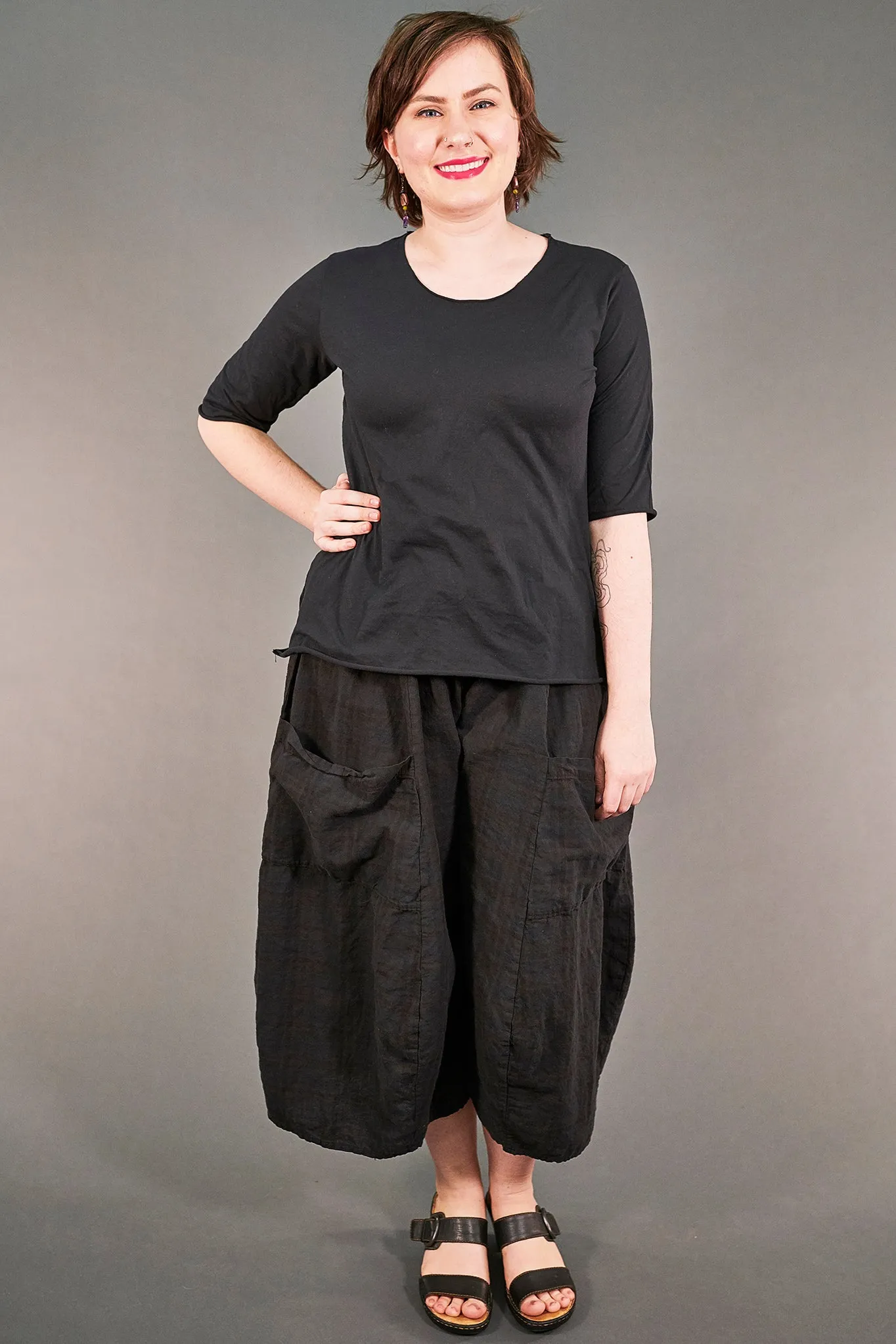 3258 Chopped Pant Magpie Black-U