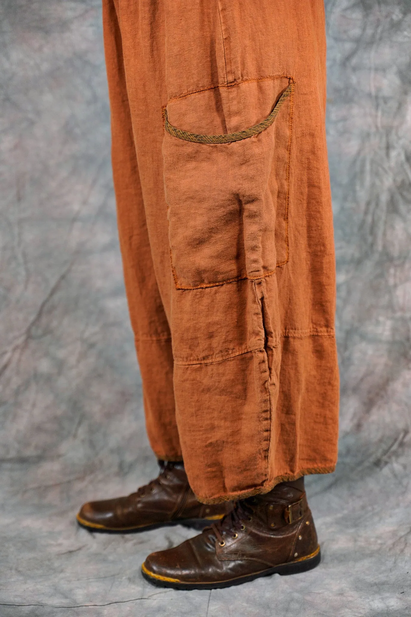 3339 Linen Stitch Pant Ochre-U