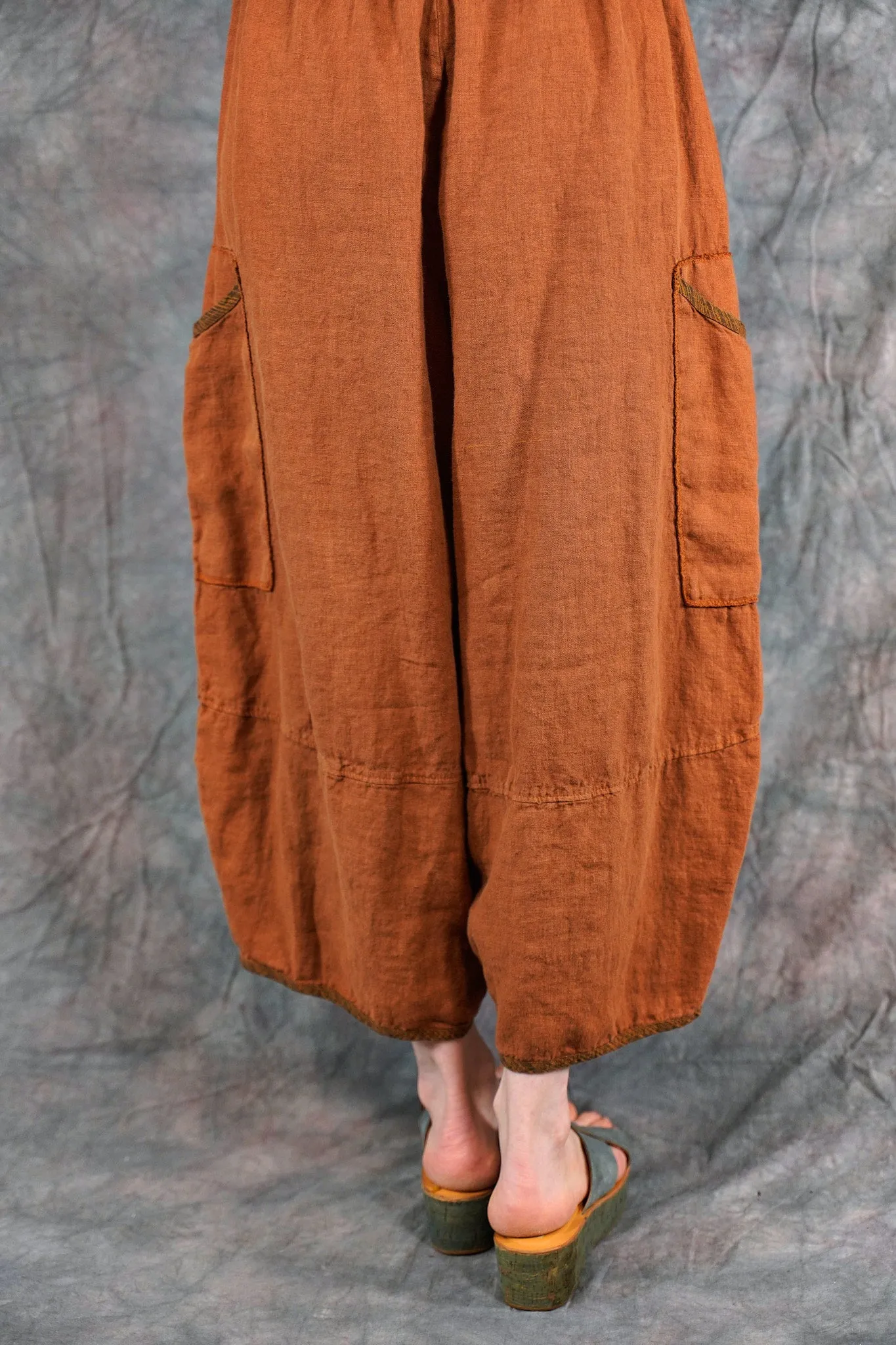 3339 Linen Stitch Pant Ochre-U