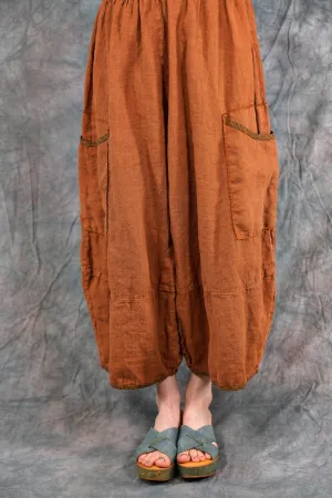 3339 Linen Stitch Pant Ochre-U