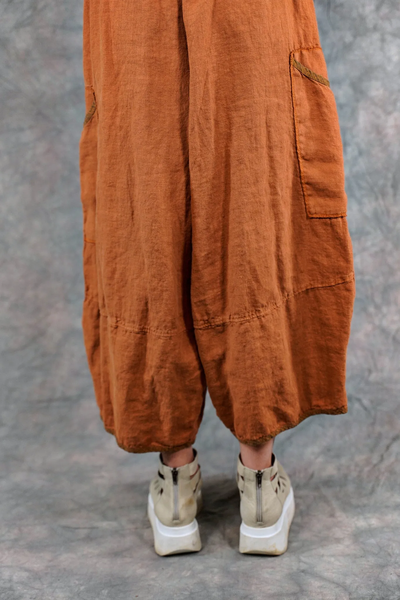 3339 Linen Stitch Pant Ochre-U