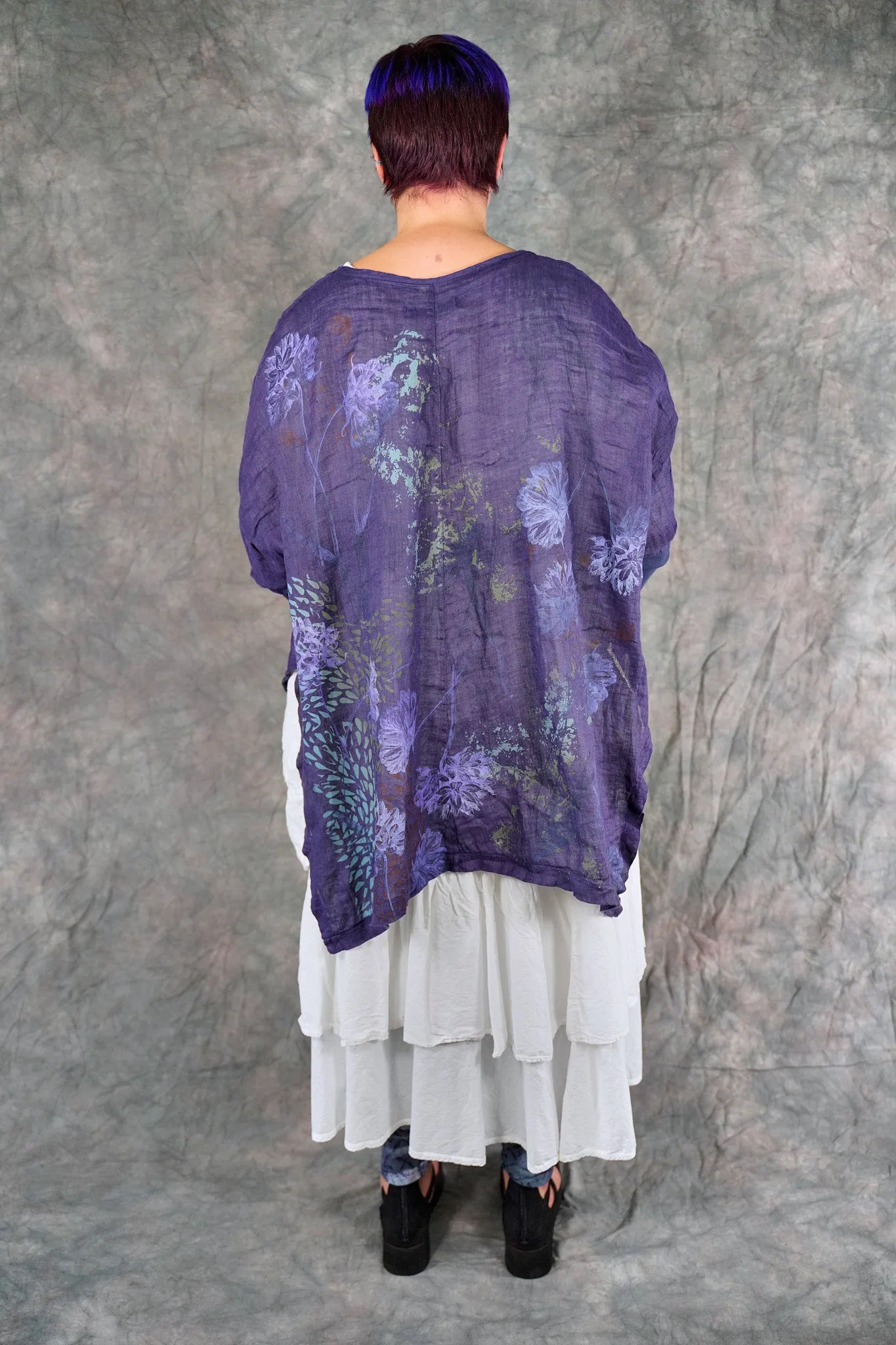 5253 Crinkle Cardi Purple-P