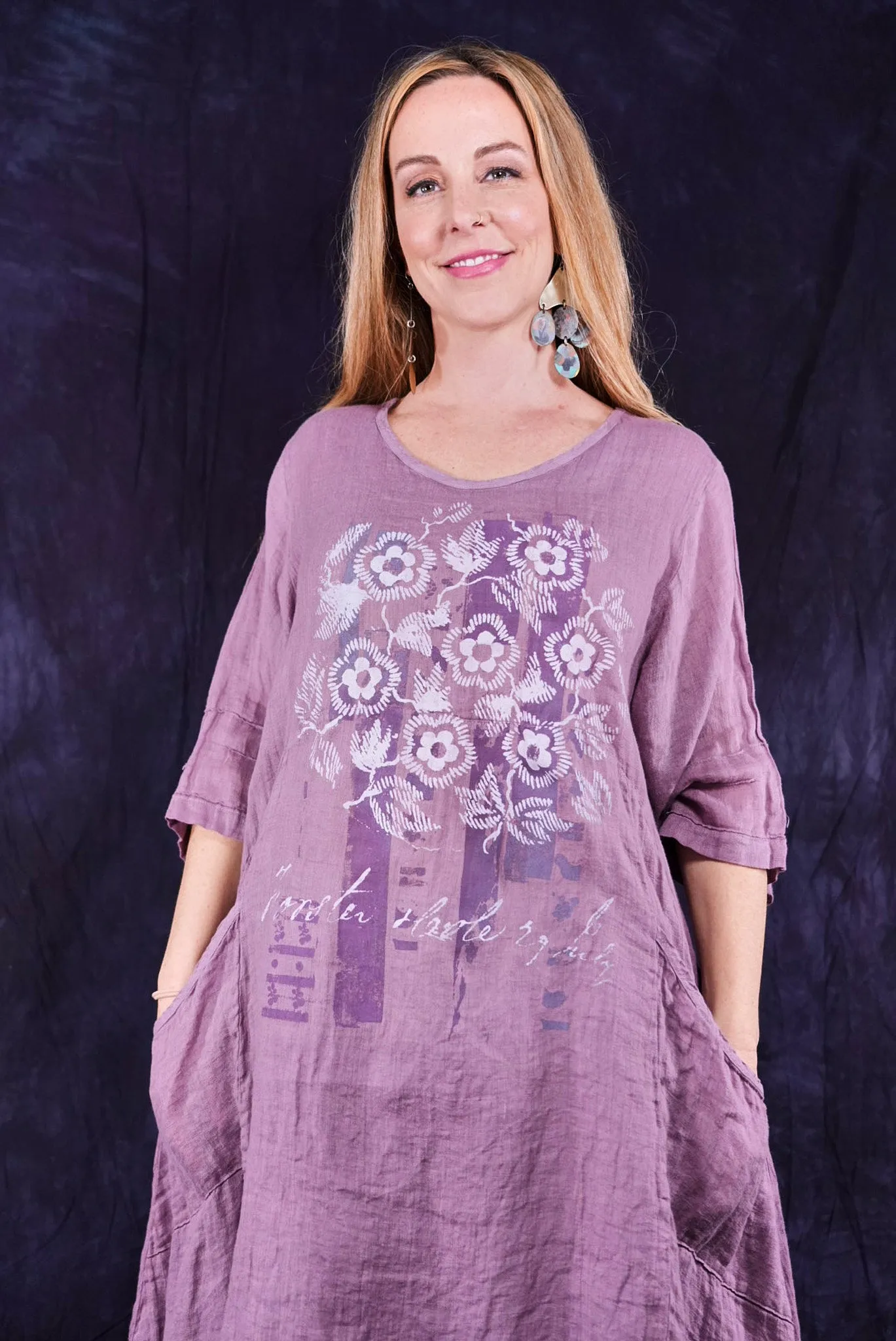 7114 Wave Dress Tulsi Rose #2-P