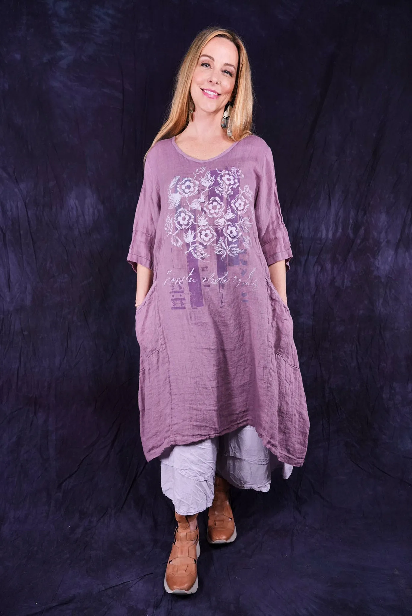 7114 Wave Dress Tulsi Rose #2-P