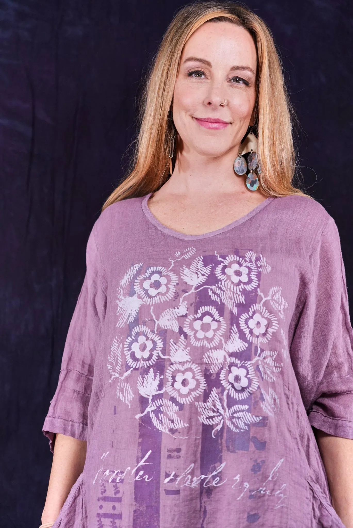 7114 Wave Dress Tulsi Rose #2-P