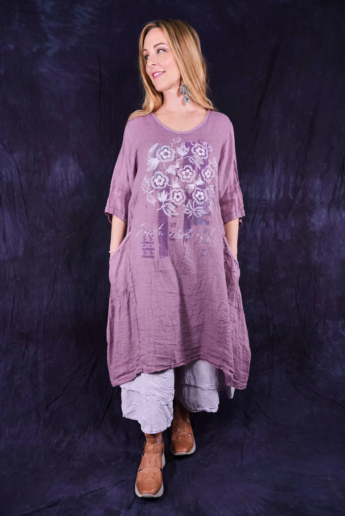 7114 Wave Dress Tulsi Rose #2-P