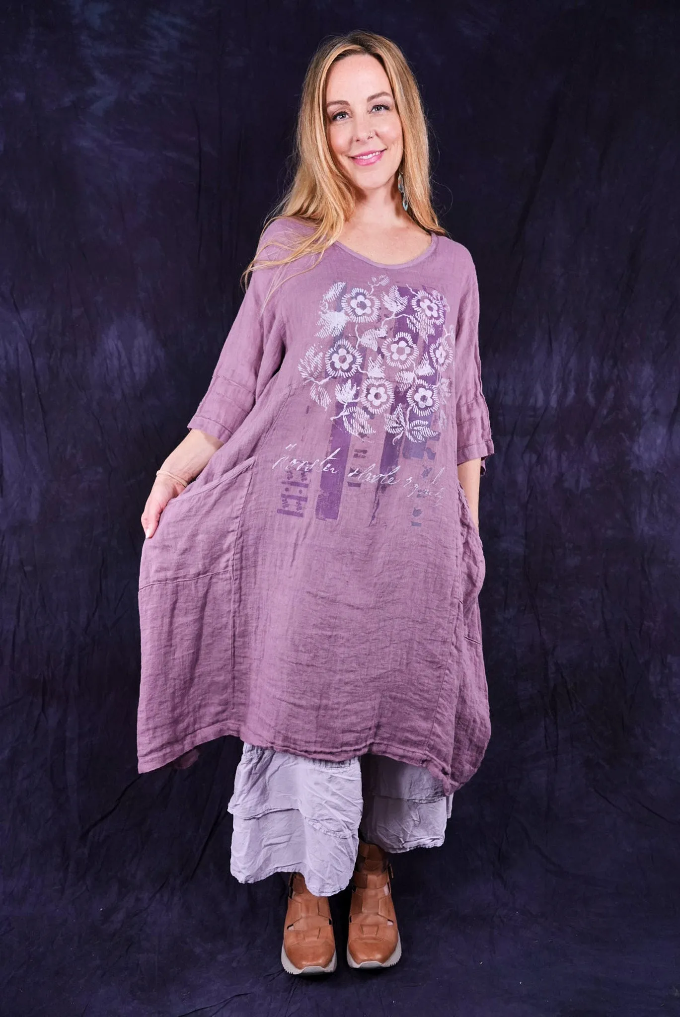 7114 Wave Dress Tulsi Rose #2-P