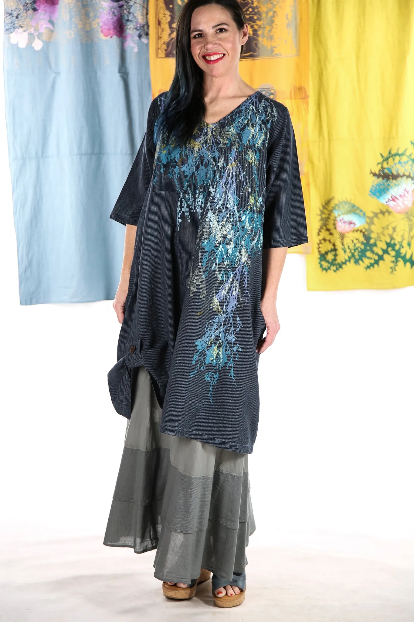 7213 Lucky Striped Dress Kingfisher/Indigo-P