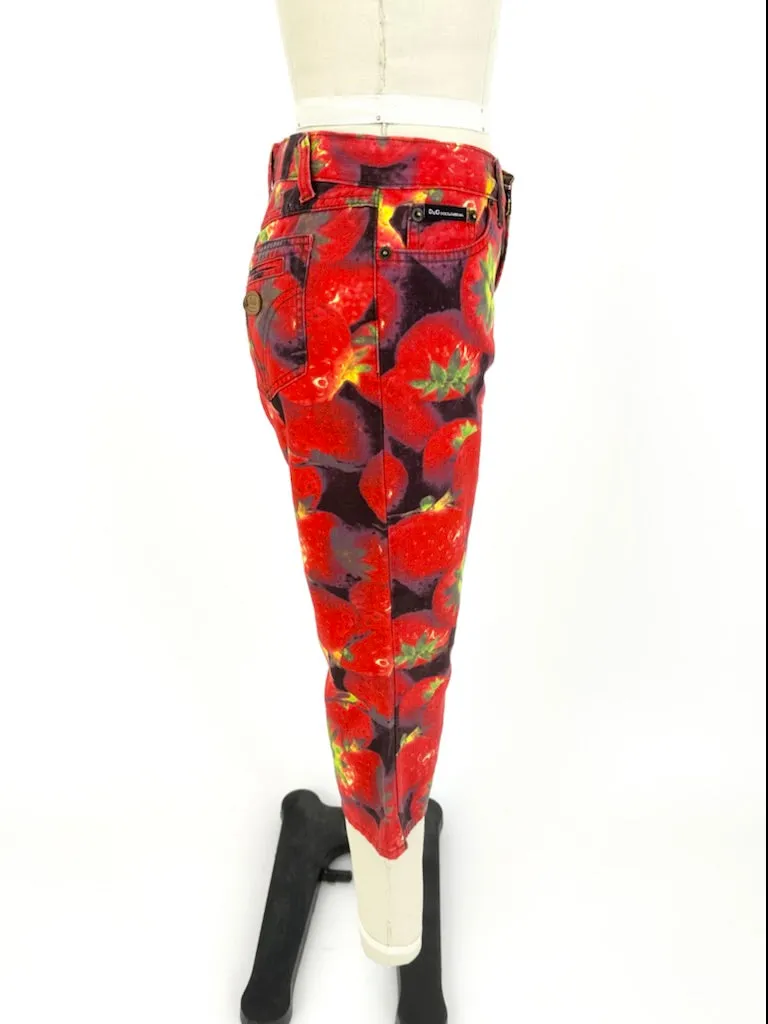 90s D&G Strawberry Print Pants