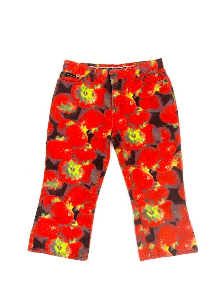 90s D&G Strawberry Print Pants