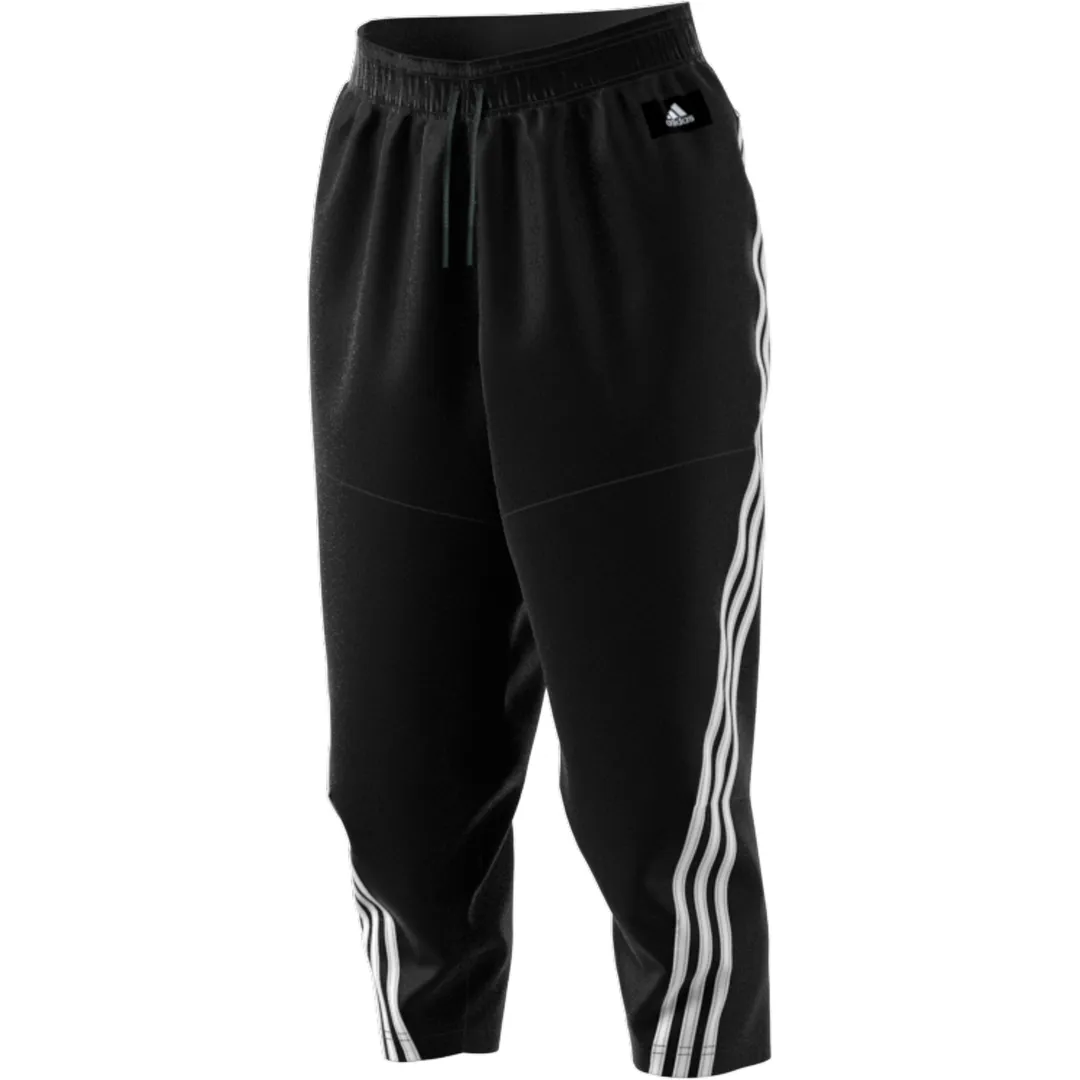 adidas Sportswear Z.N.E Wrapped 3 Stripe 7/8 Pants (Black/White)