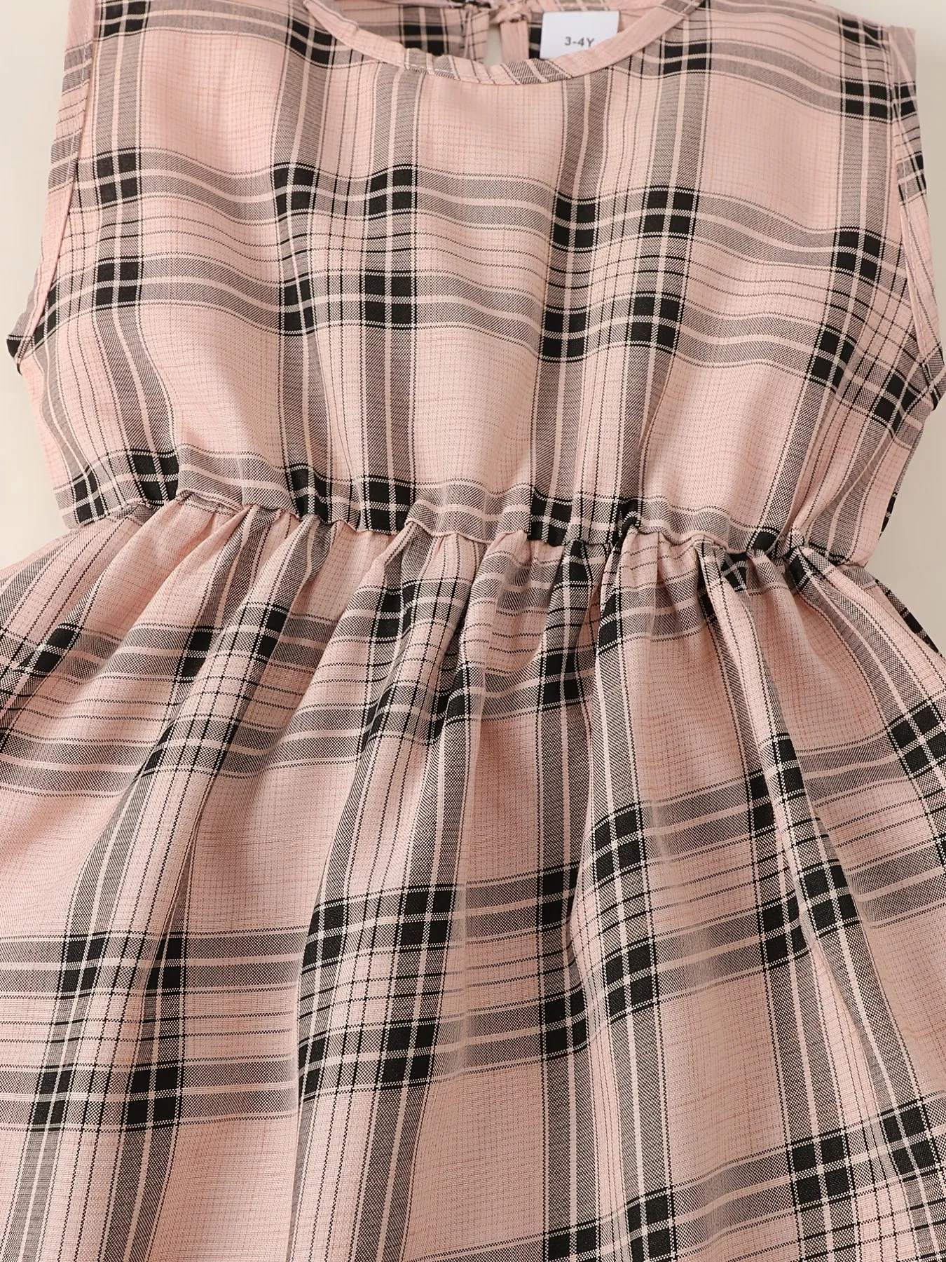Adorable Long Sleeve Shirt Top & Plaid Dress Set