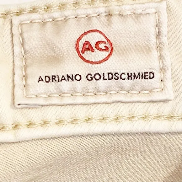 AG Adriano Goldschmied Prima Crop Mid Rise Cigarette Premium Denim Jeans Tan- 26