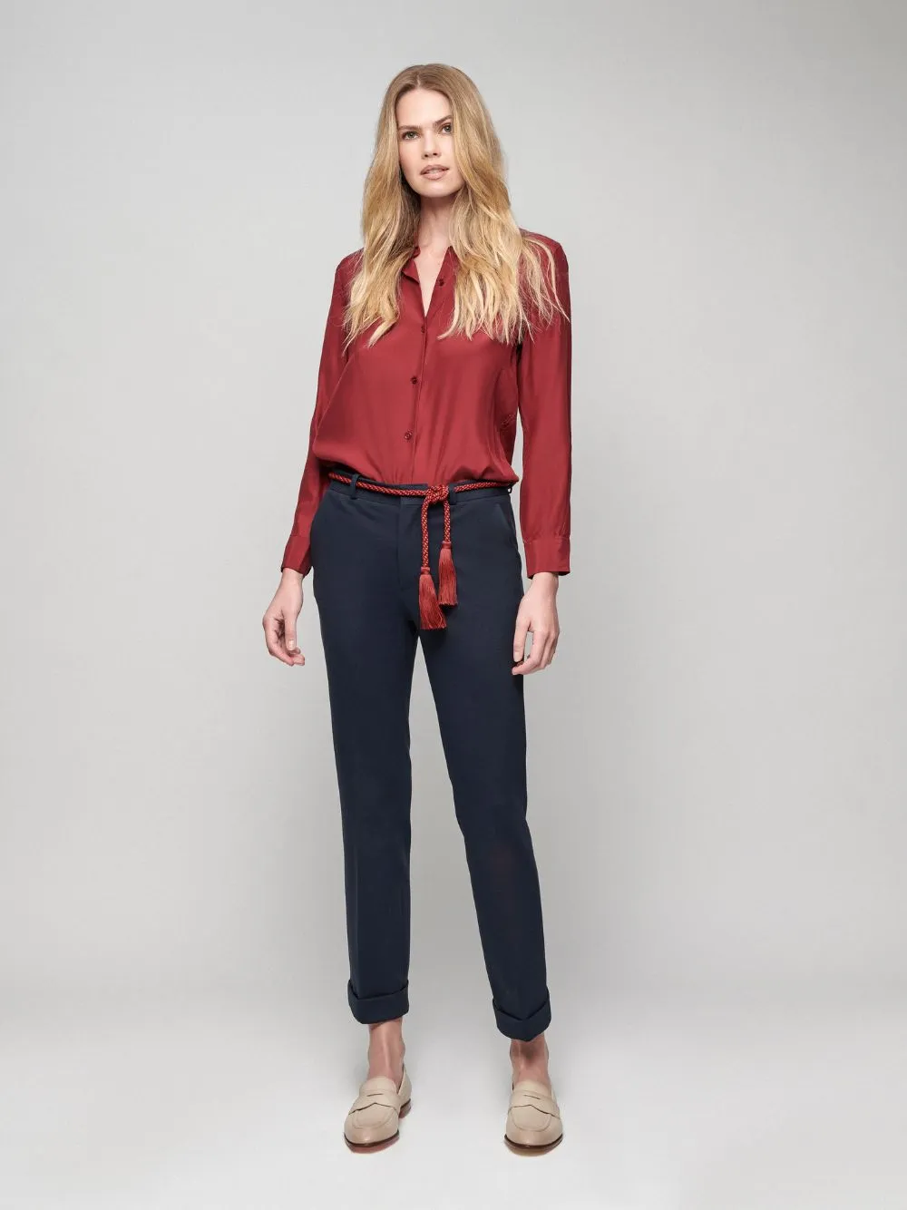 Ametista Bordeaux Silk Shirt
