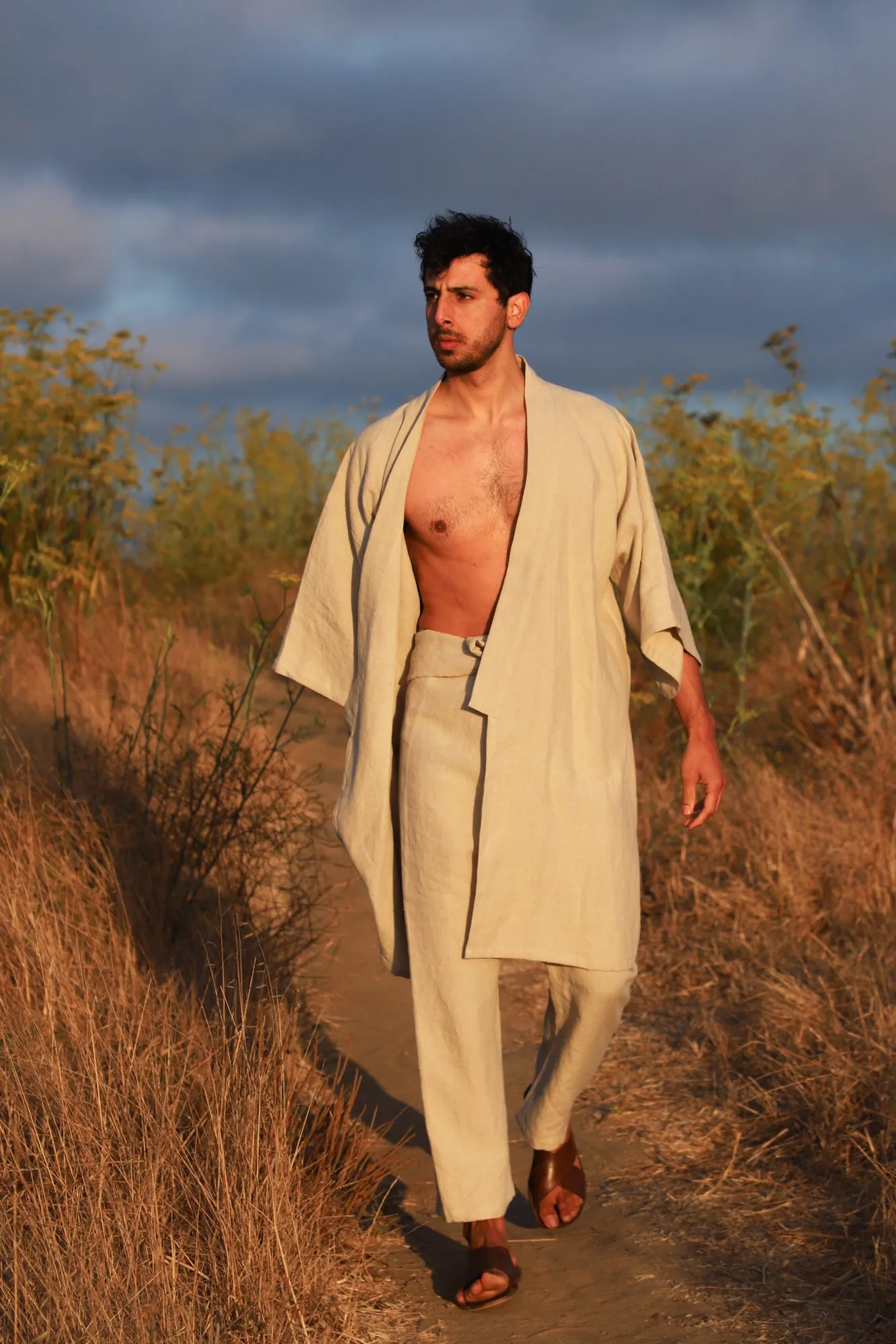 Ana Linen Pants in Dolomite Beige | Unisex