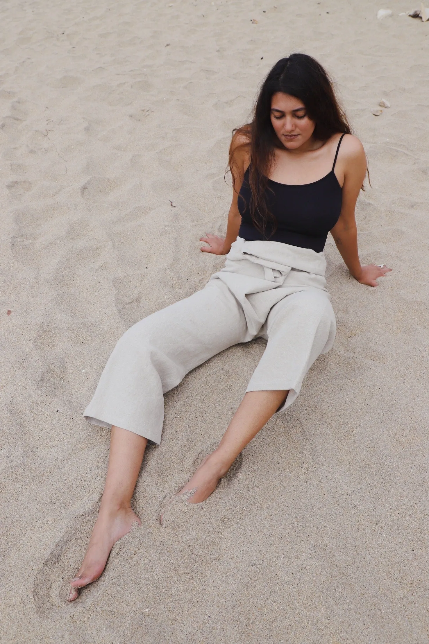 Ana Linen Pants in Dolomite Beige | Unisex