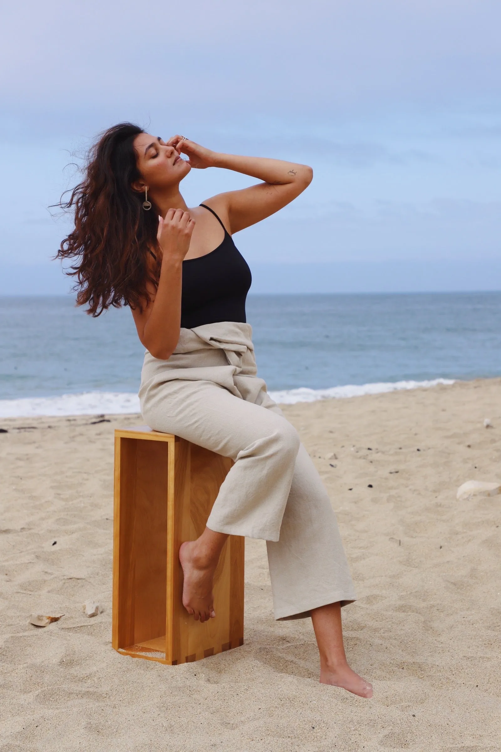 Ana Linen Pants in Dolomite Beige | Unisex