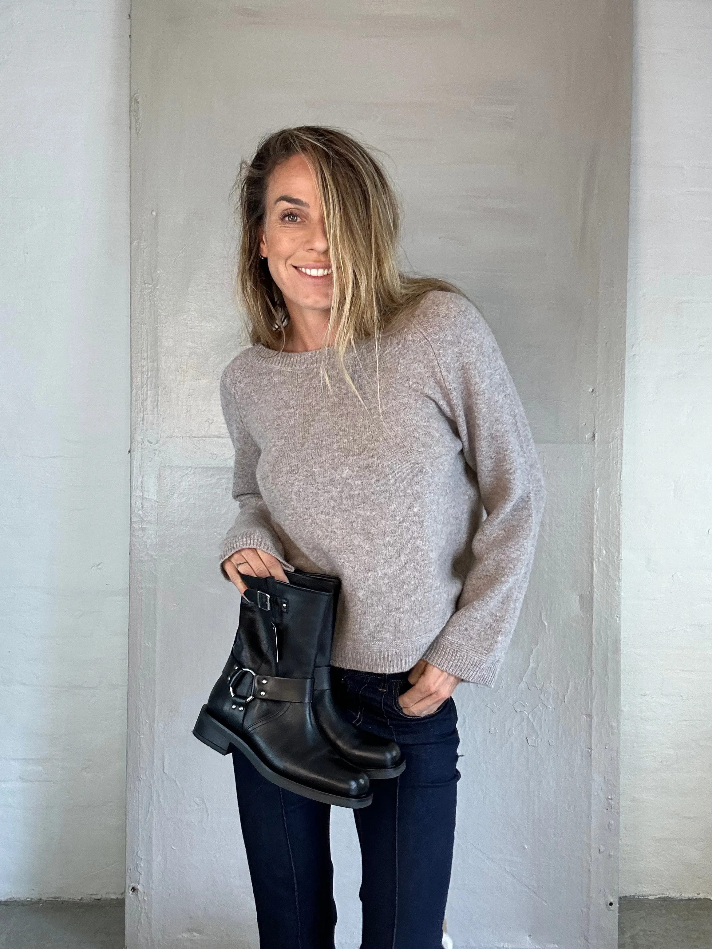 Andcopenhagen - Oversize Cashmere blouse Mocca - 100% cashmere knit - Eleni