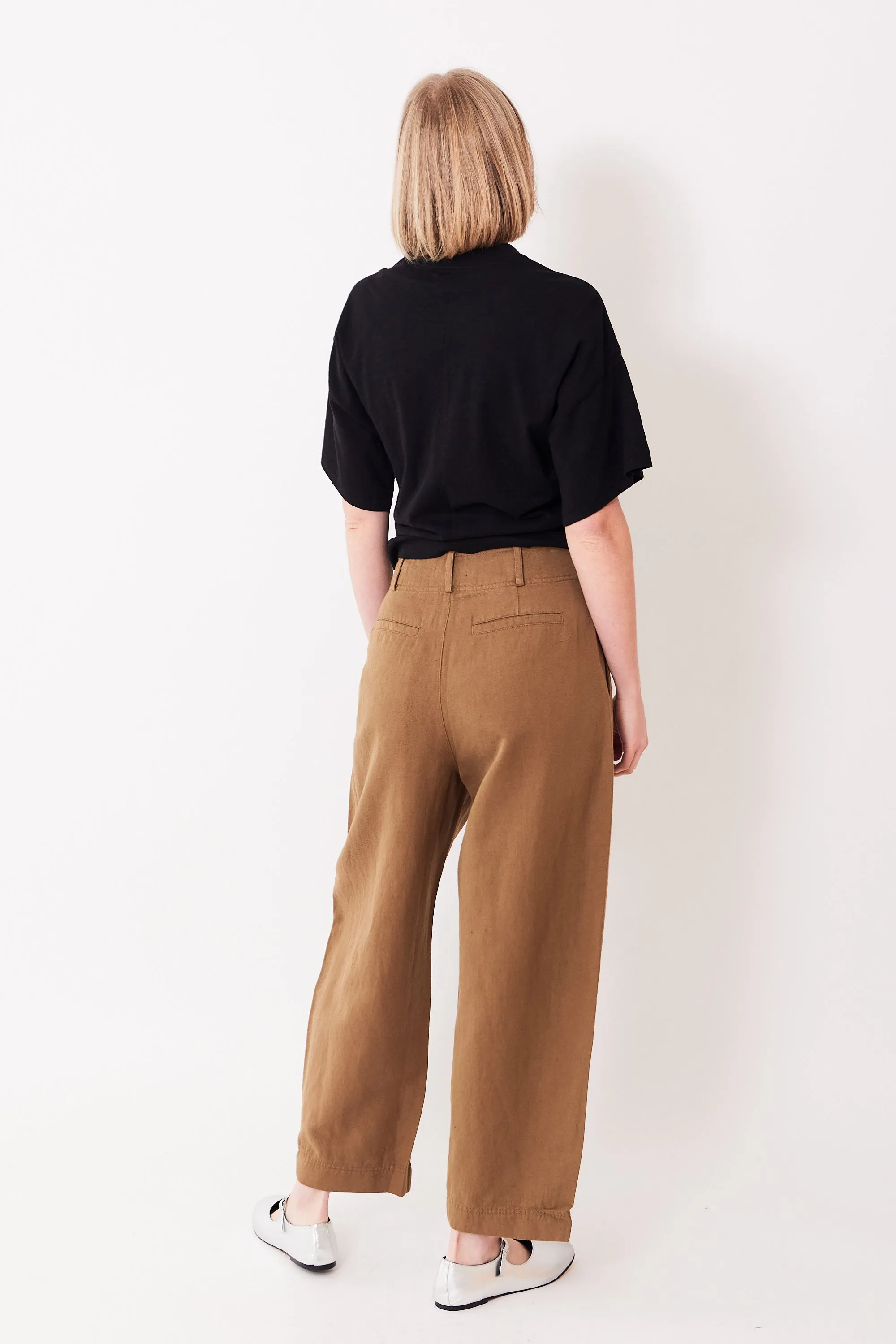 Apiece Apart Bari Crop Trouser Toffee