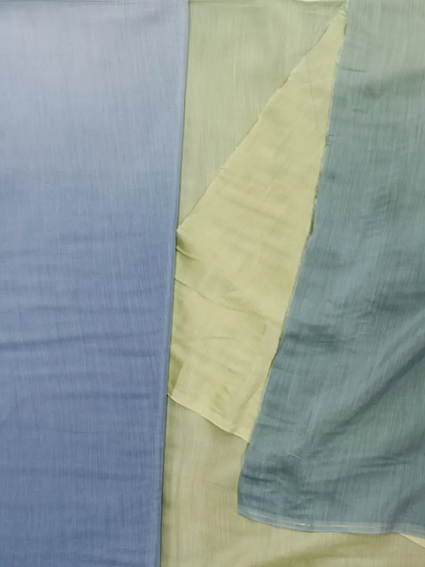 Artisanal Hand Dyed Soft Modal Muslin Mul Silk Ombre Shaded Fabric