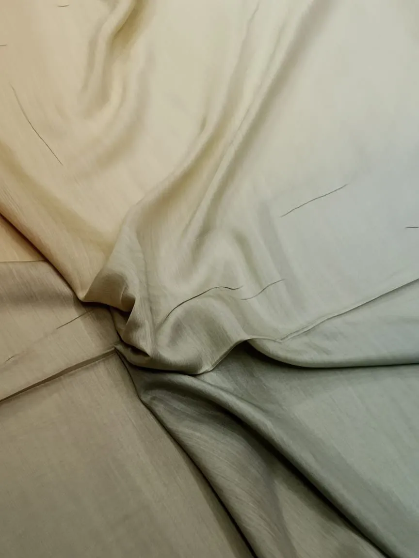Artisanal Hand Dyed Soft Modal Muslin Mul Silk Ombre Shaded Fabric