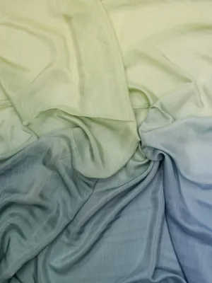 Artisanal Hand Dyed Soft Modal Muslin Mul Silk Ombre Shaded Fabric