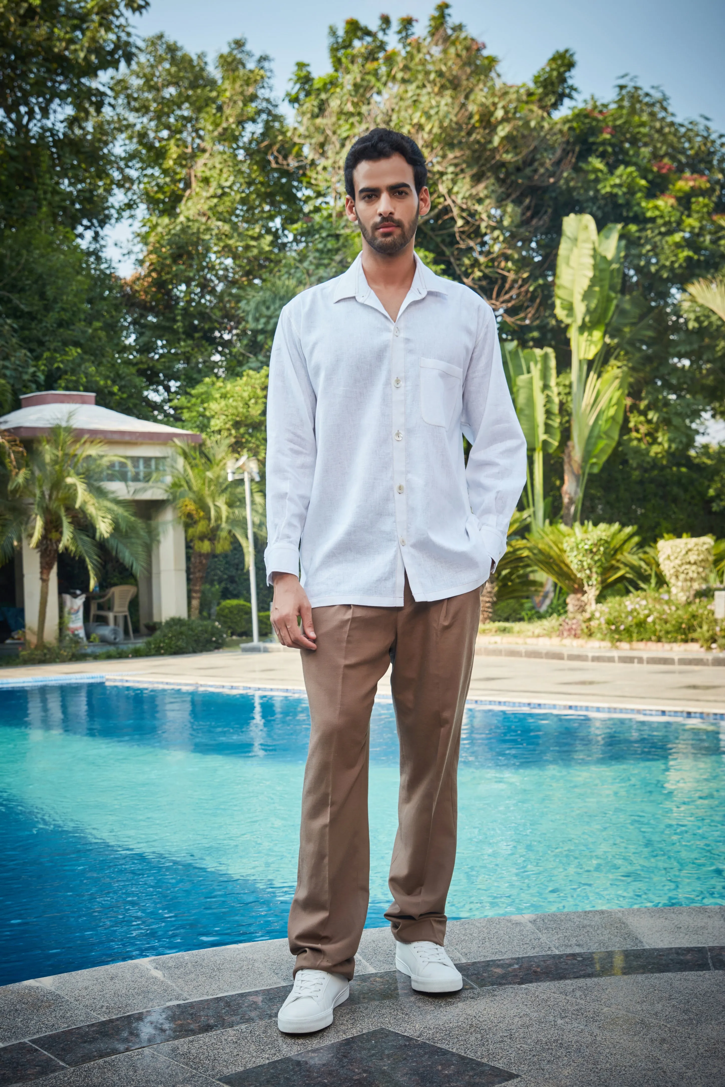 Arwin- White Linen Shirt