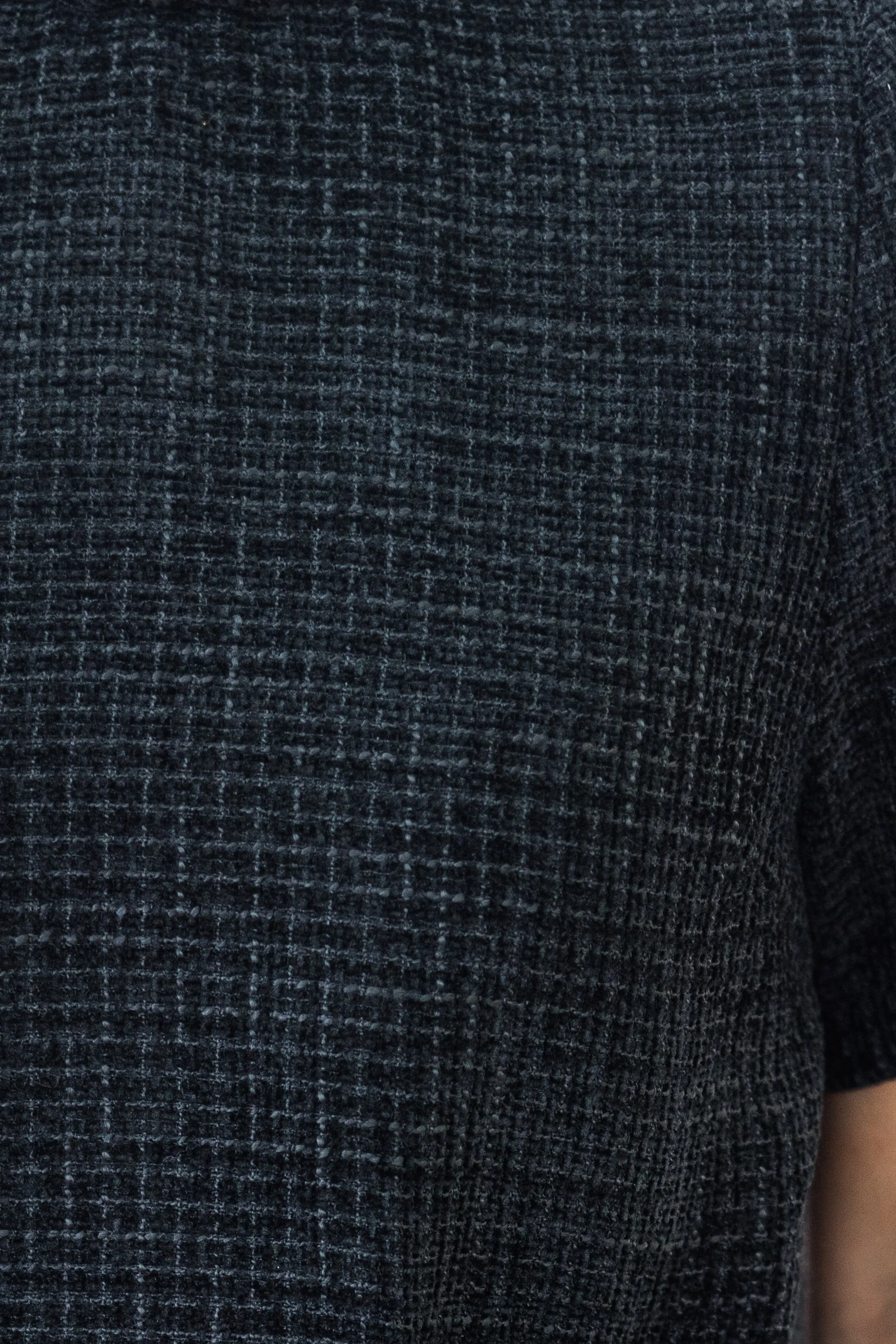 Ask You Out Black Tweed Shift Dress