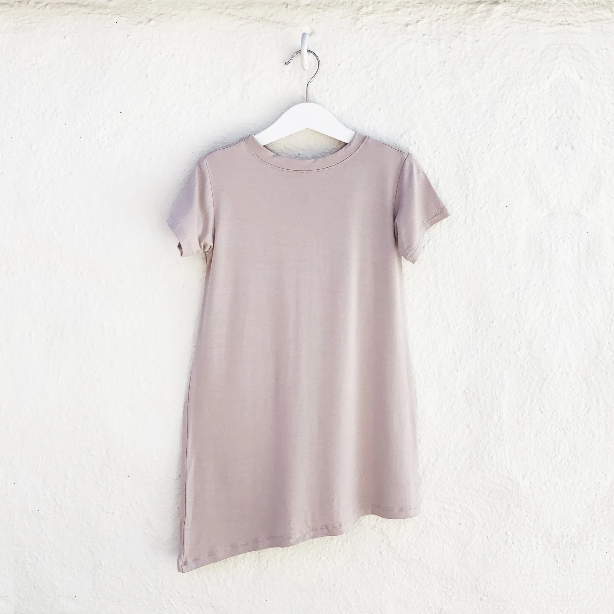 Asymmetric T-shirt Dress - Mocha
