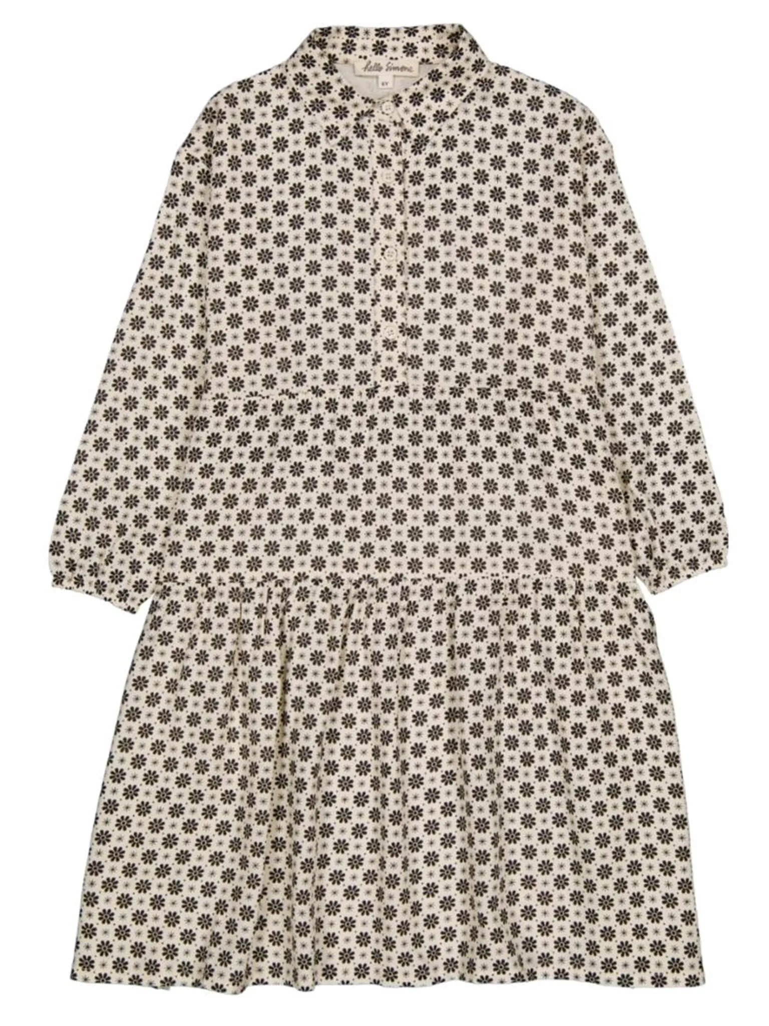 Atlantis Jeannette Black Flower Print Dress