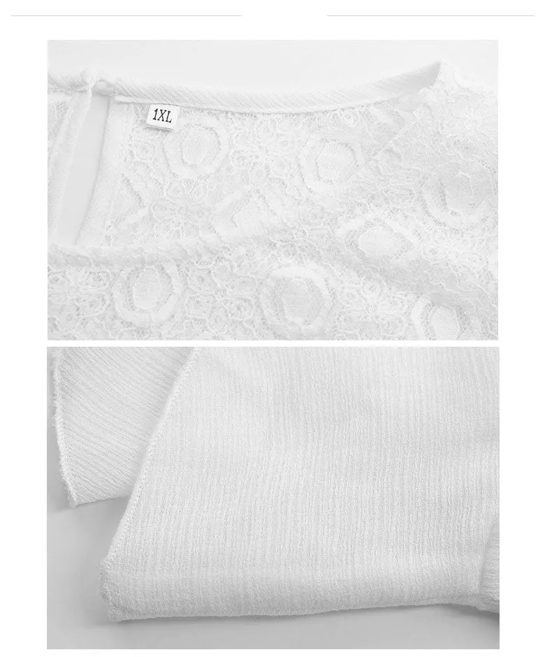 Autumn and Winter Large Size Women's Fat Sister Chiffon Shirt Solid Color Shirt