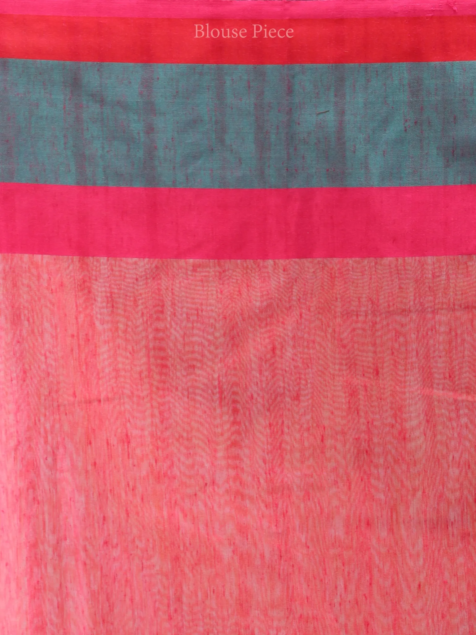 Banarasee Silk Saree With Zari Work - Coral Pink  Blue & Gold - S031704437