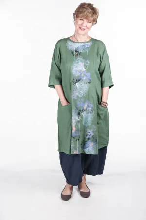 Beautiful Days Linen Dress-Seaweed 7212-P
