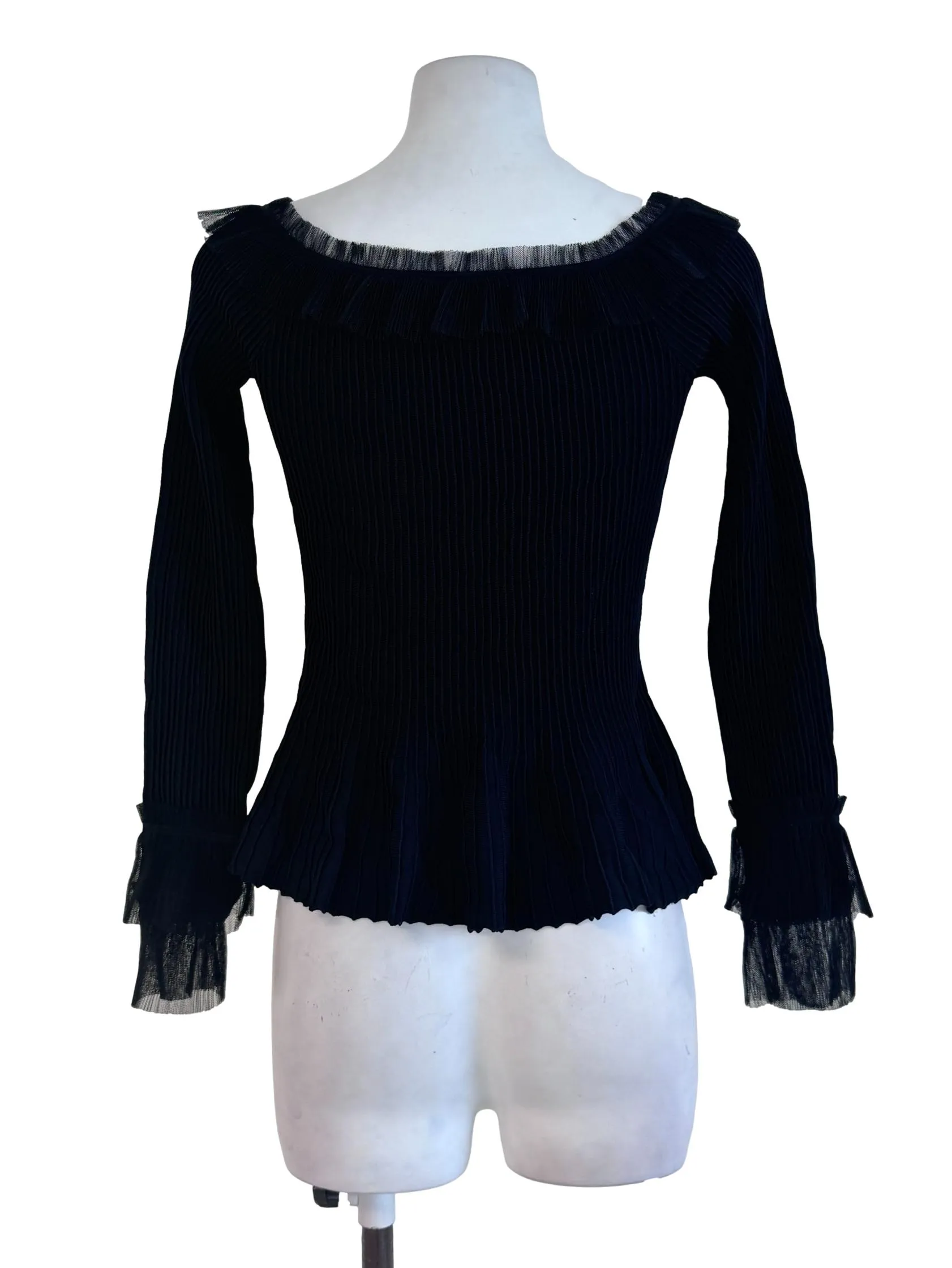 Black Pleated Top