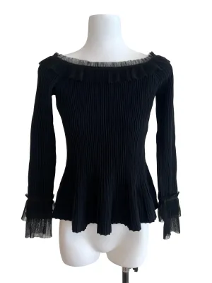 Black Pleated Top
