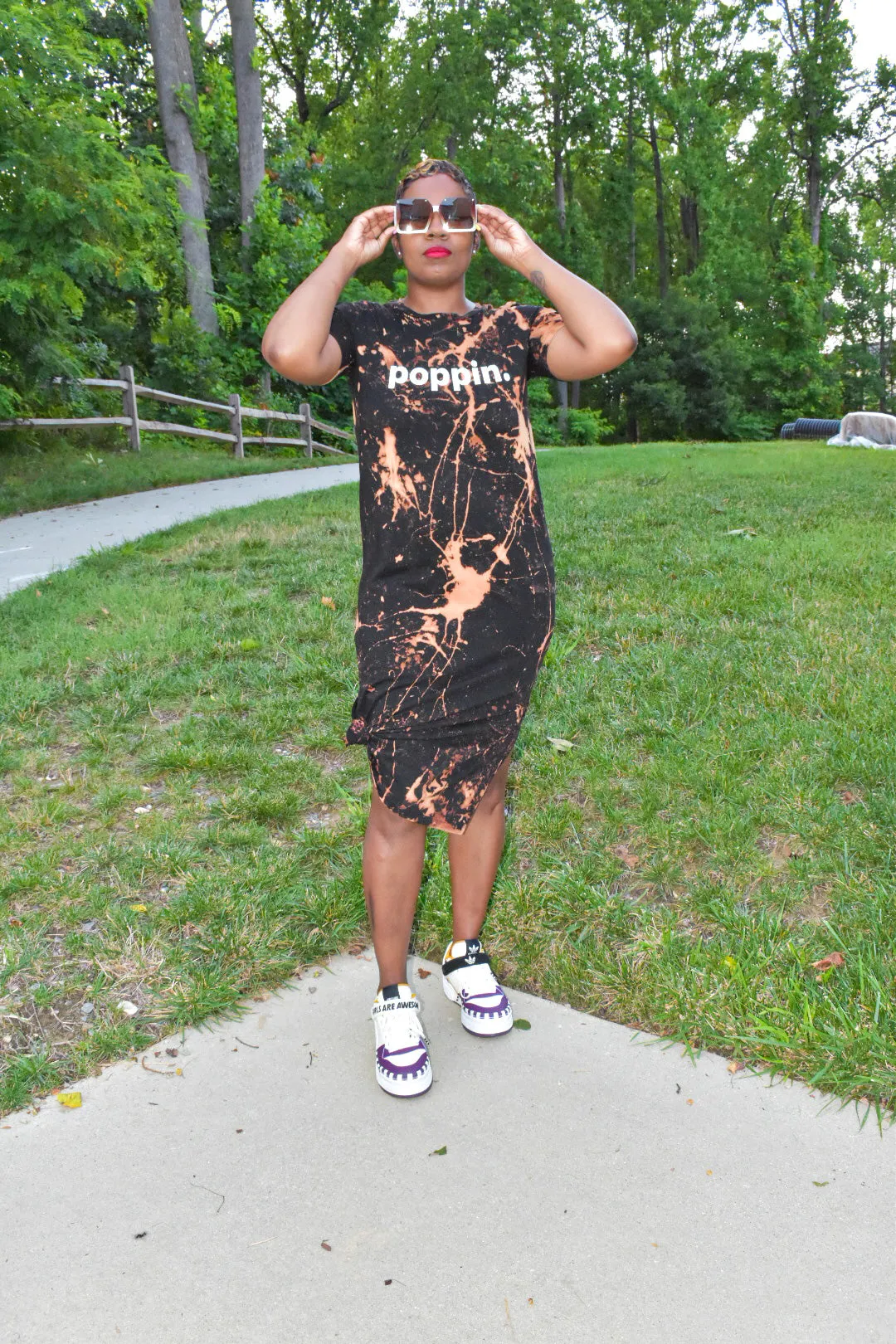 Bleached POPPIN Period T-shirt Dress