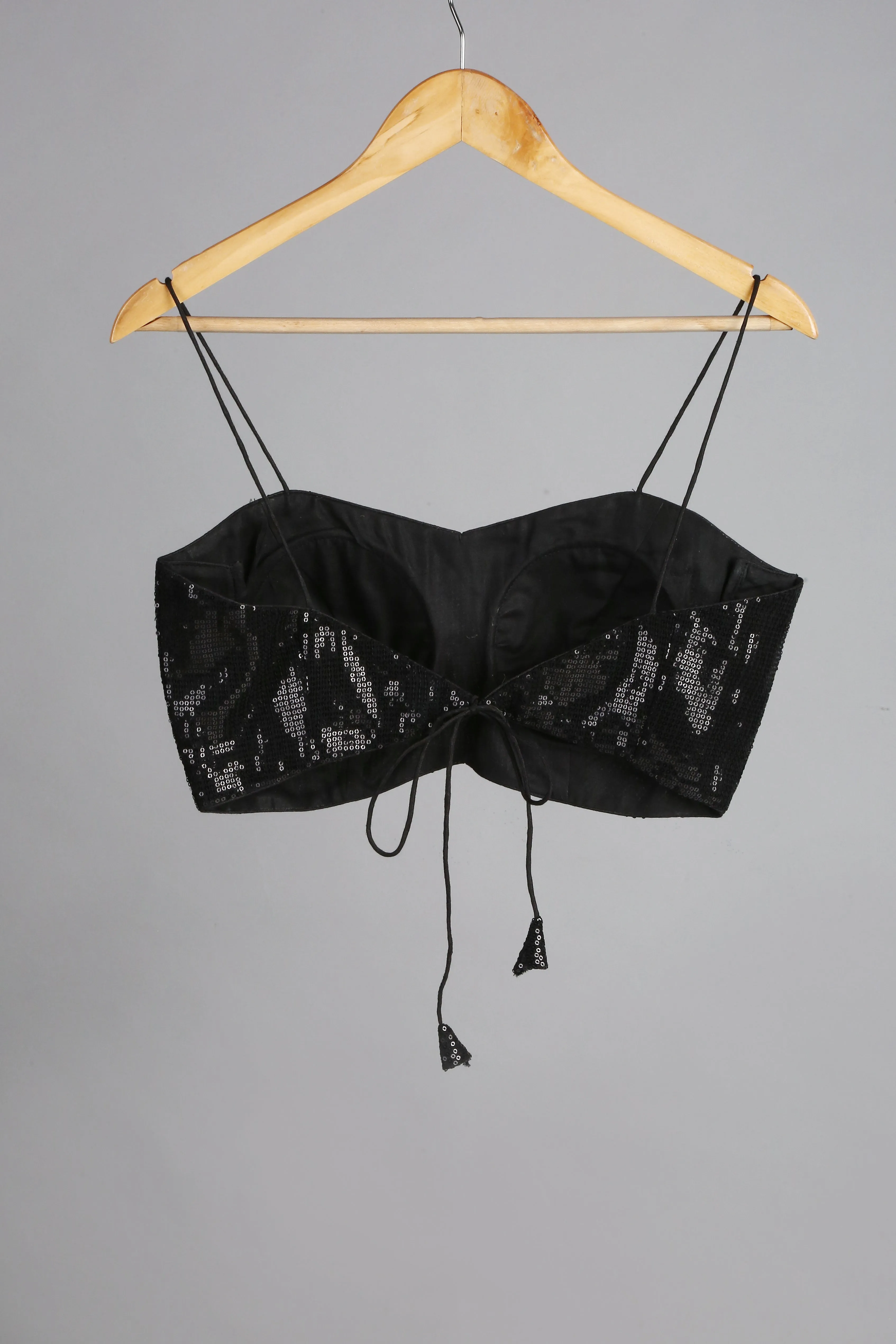 Blouse - Black Sequin Bustier