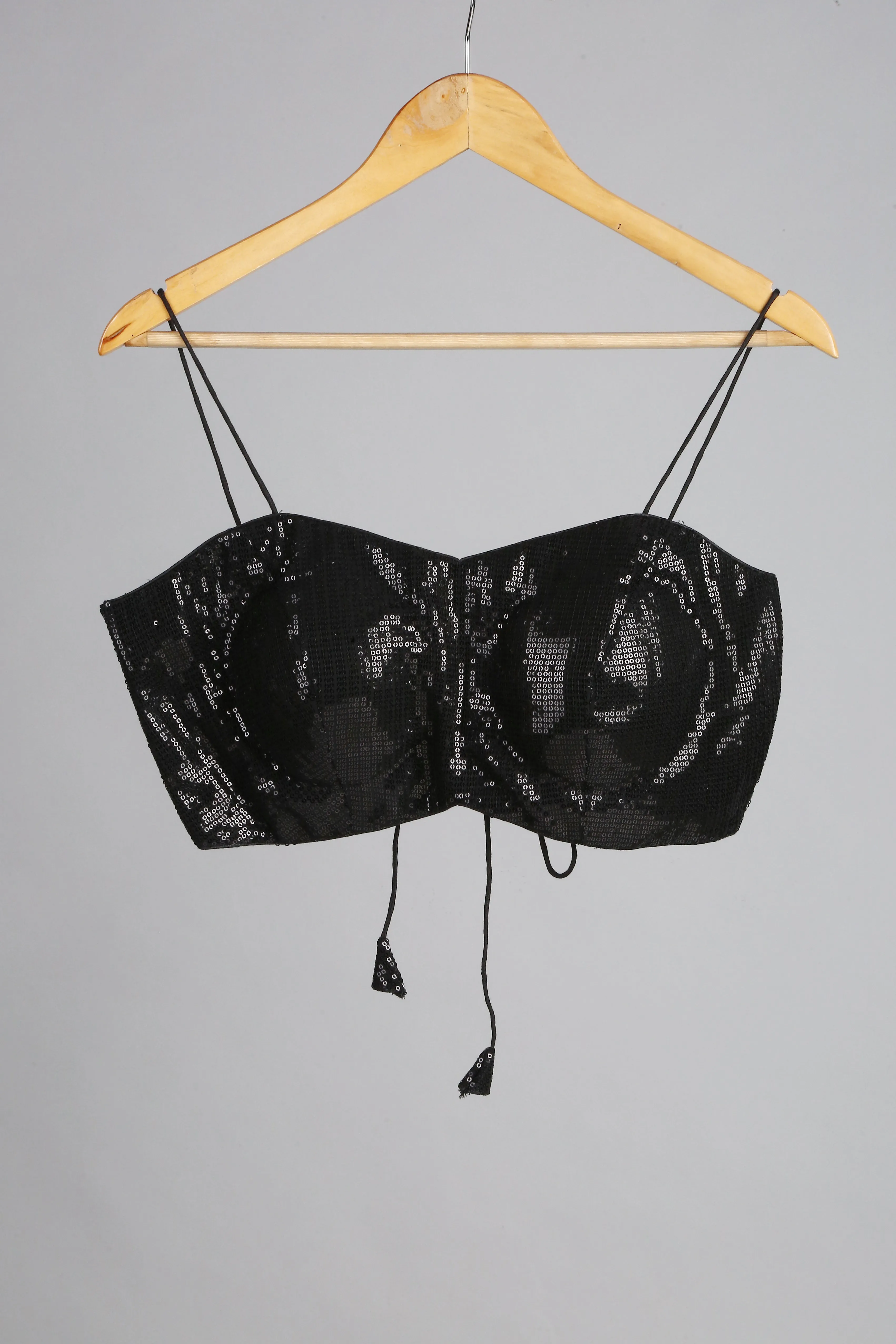 Blouse - Black Sequin Bustier