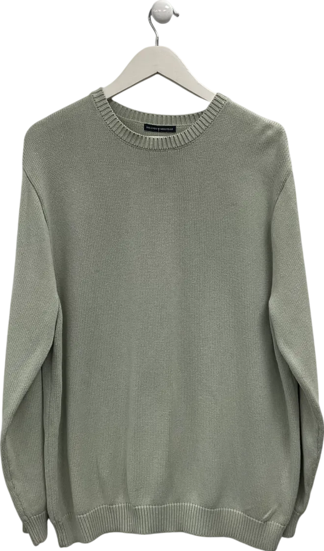 Brandy Melville Green Cotton Sweater One Size