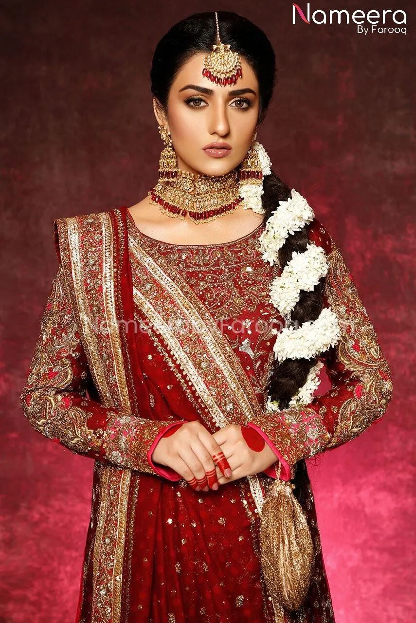 Bridal Long Kameez with Readymade Gharara Online #BS173