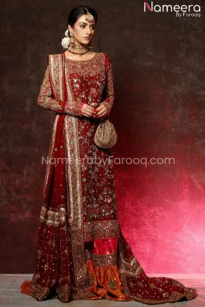 Bridal Long Kameez with Readymade Gharara Online #BS173