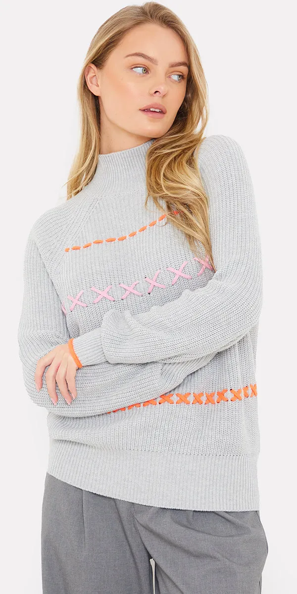 Brodie Cashmere Parker Plait Sweater