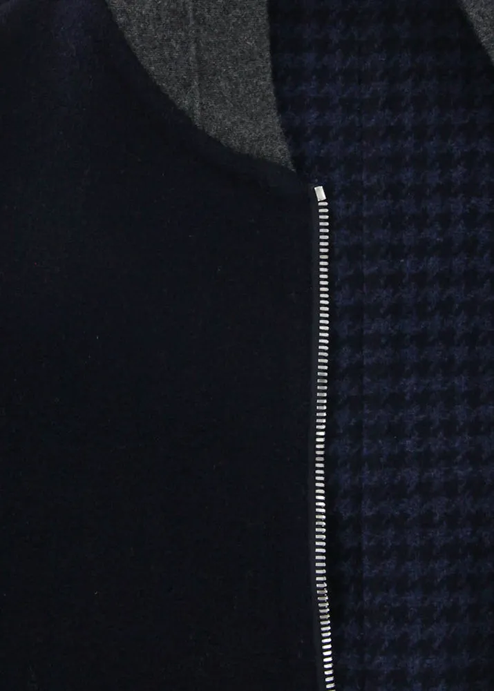 Brunello Cucinelli Navy Blue Reversible Bomber Jacket