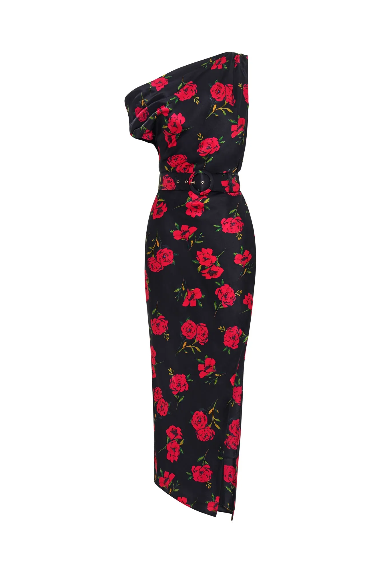 Calantha Dress - Magenta Rose Print