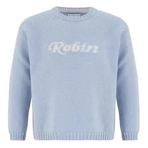 Camden Personalised Cashmere Baby Sweater - Powder Blue