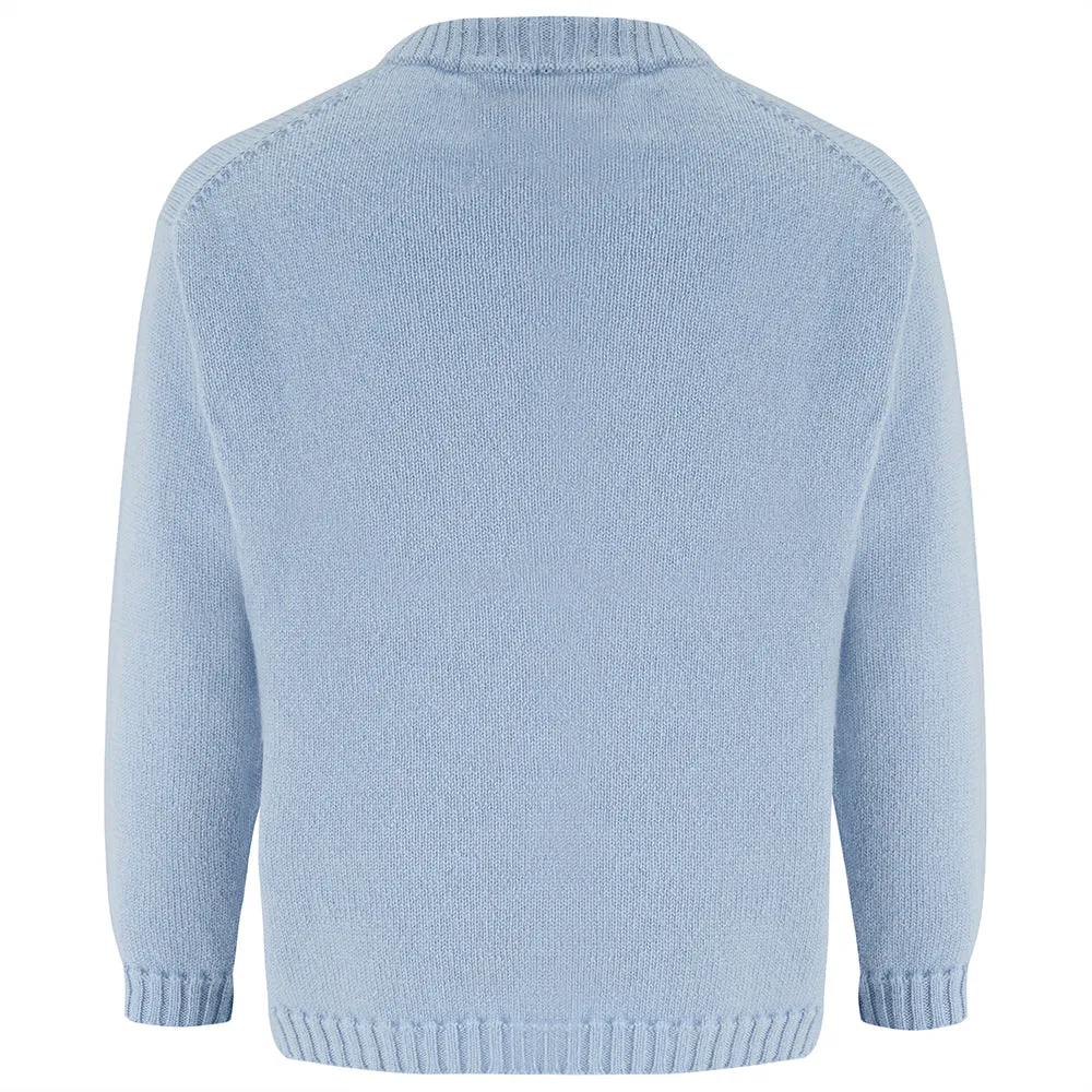 Camden Personalised Cashmere Baby Sweater - Powder Blue